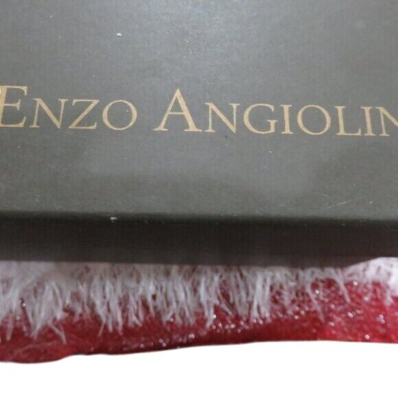 Enzo Angiolini Branon Black Perforated Grommet Leather Whipstitch Peep Toe Heels - Picture 12 of 14